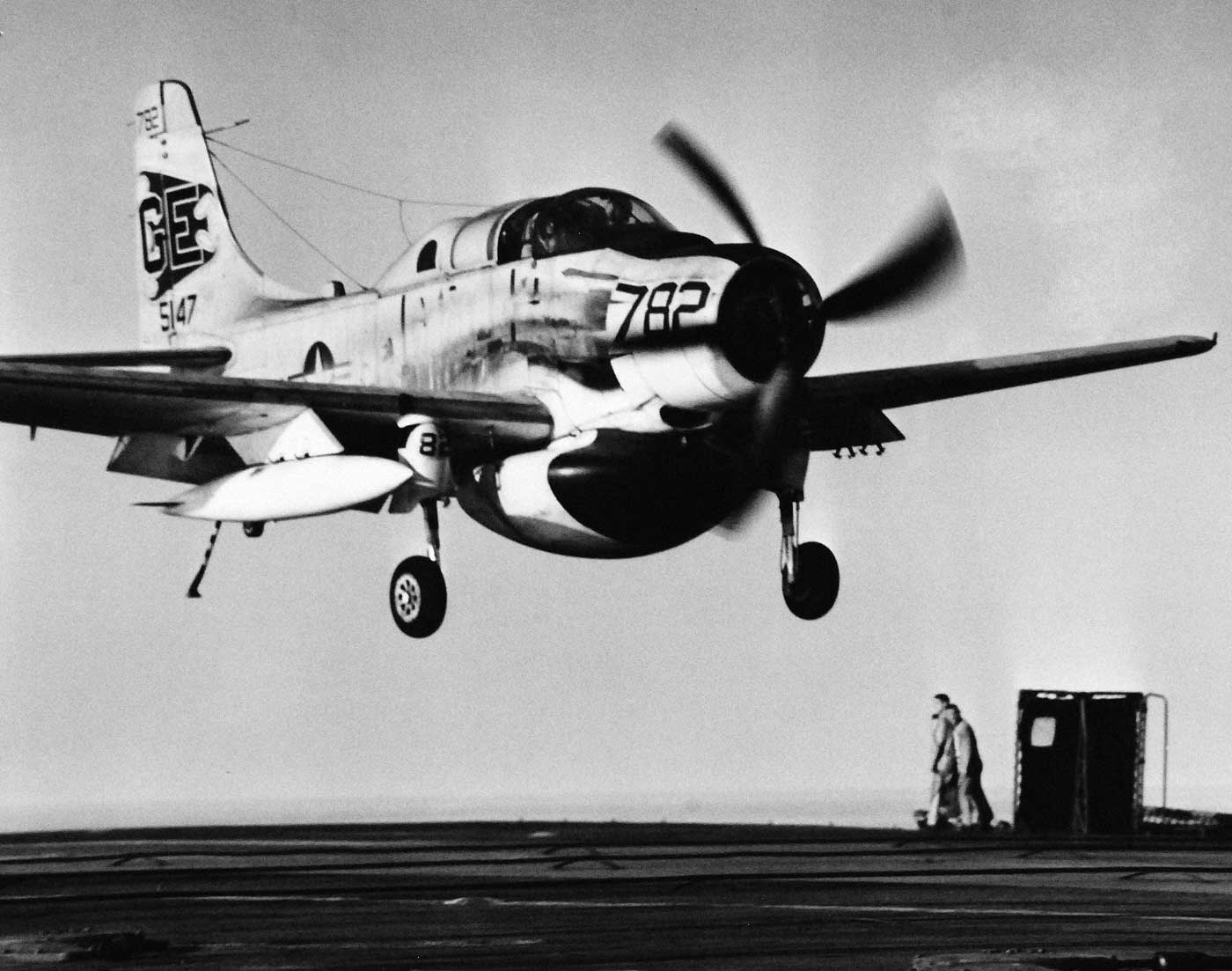 Douglas AD-5W early warning aircraft with belly mounted radar