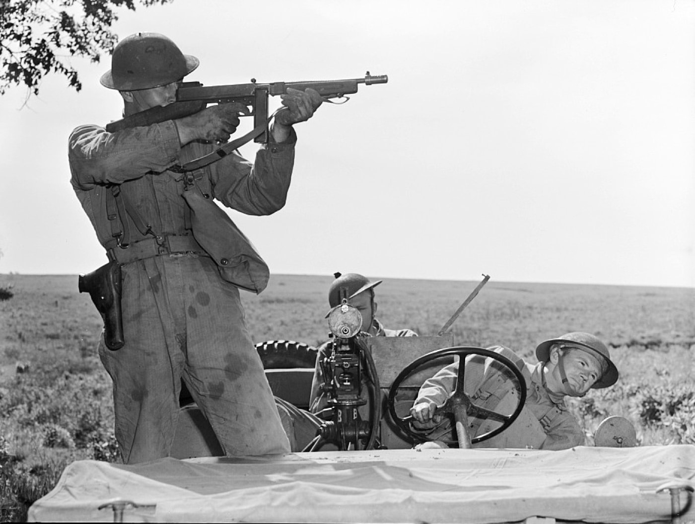 Jeep Thompson SMG and and Browning M1917 MG at FT Riley KS