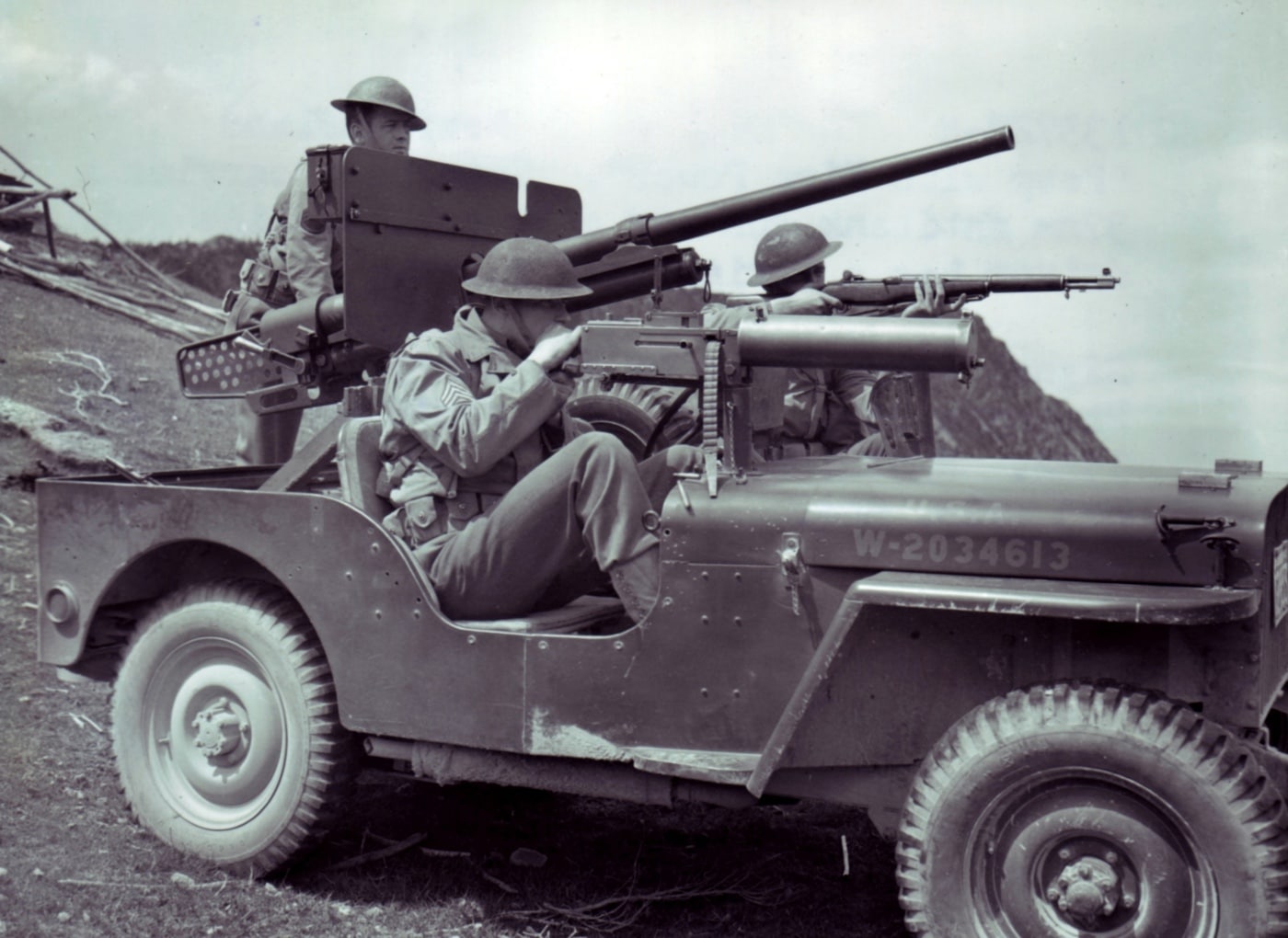 Jeep with 37mm anti-tank gun