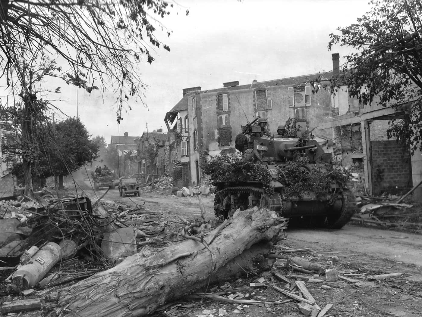 M5A1 Stuart tank in Normandy France during World War II
