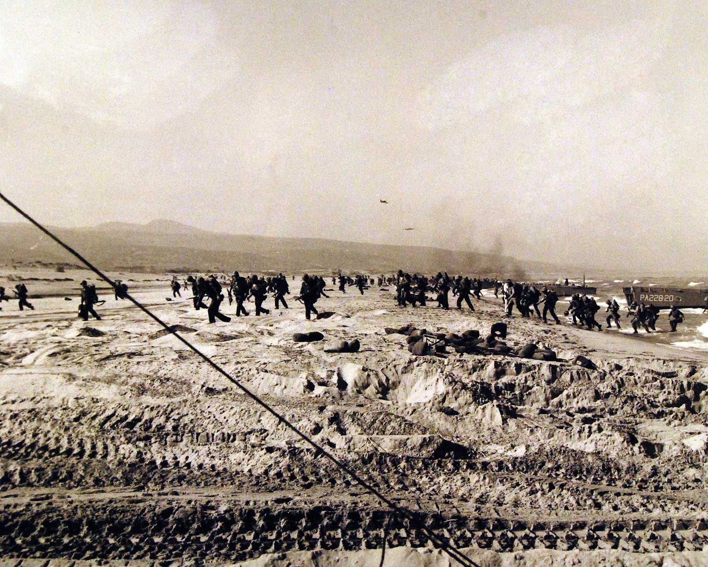 Second Provisional Marine force moves inland from Red Beach