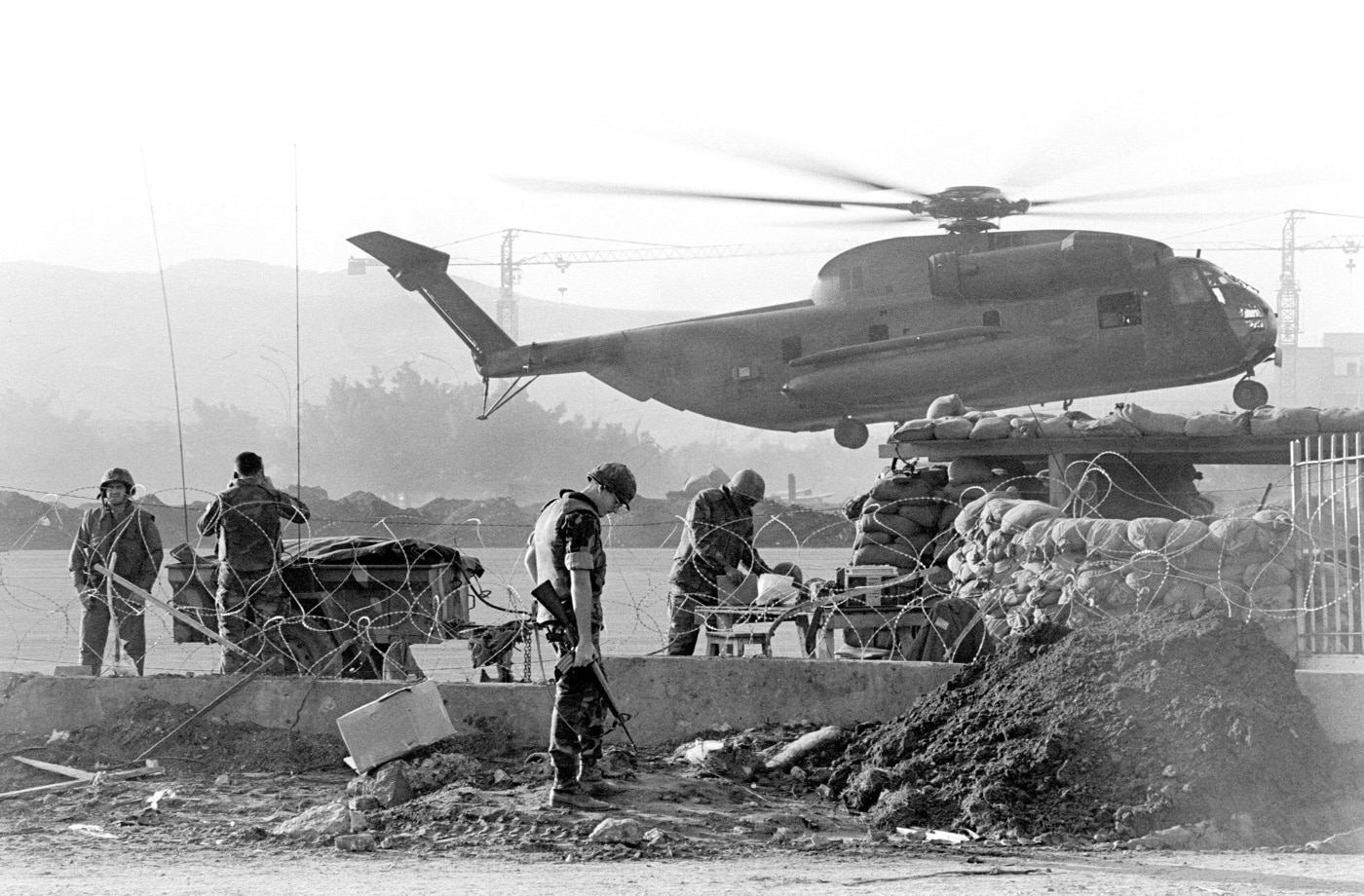 The U.S. Marine Corps would return to Lebanon for another peacekeeping mission in the 1980s. These Marines were assigned to the Beirut International Airport in December 1983.