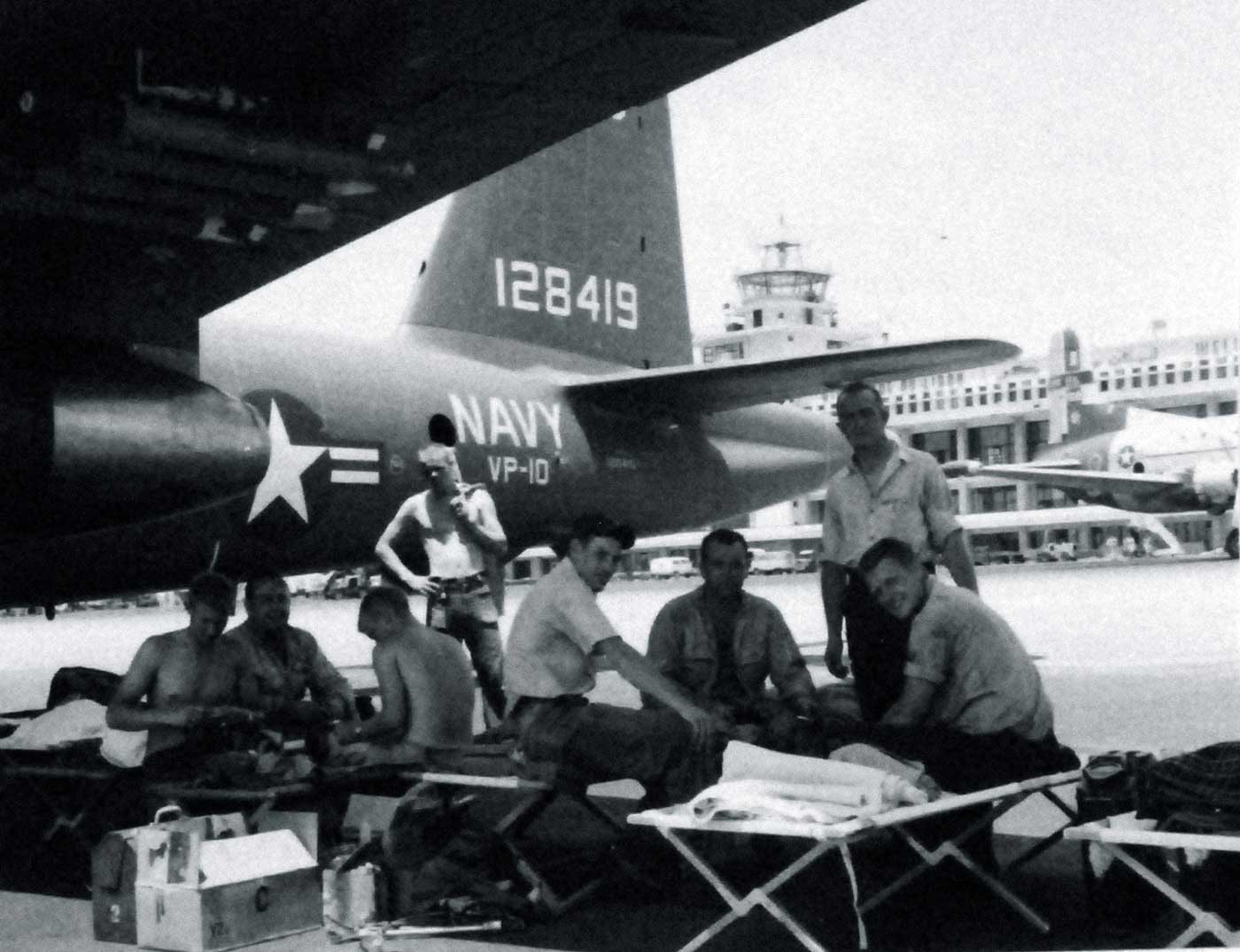 US Navy P2V Neptune aircraft at Beirut International Airport