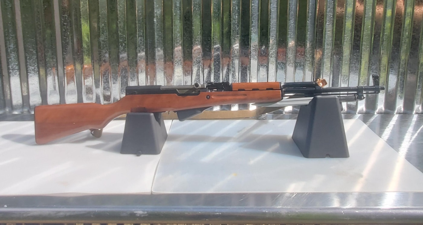dry and lubed SKS after cleaning corrosive salts