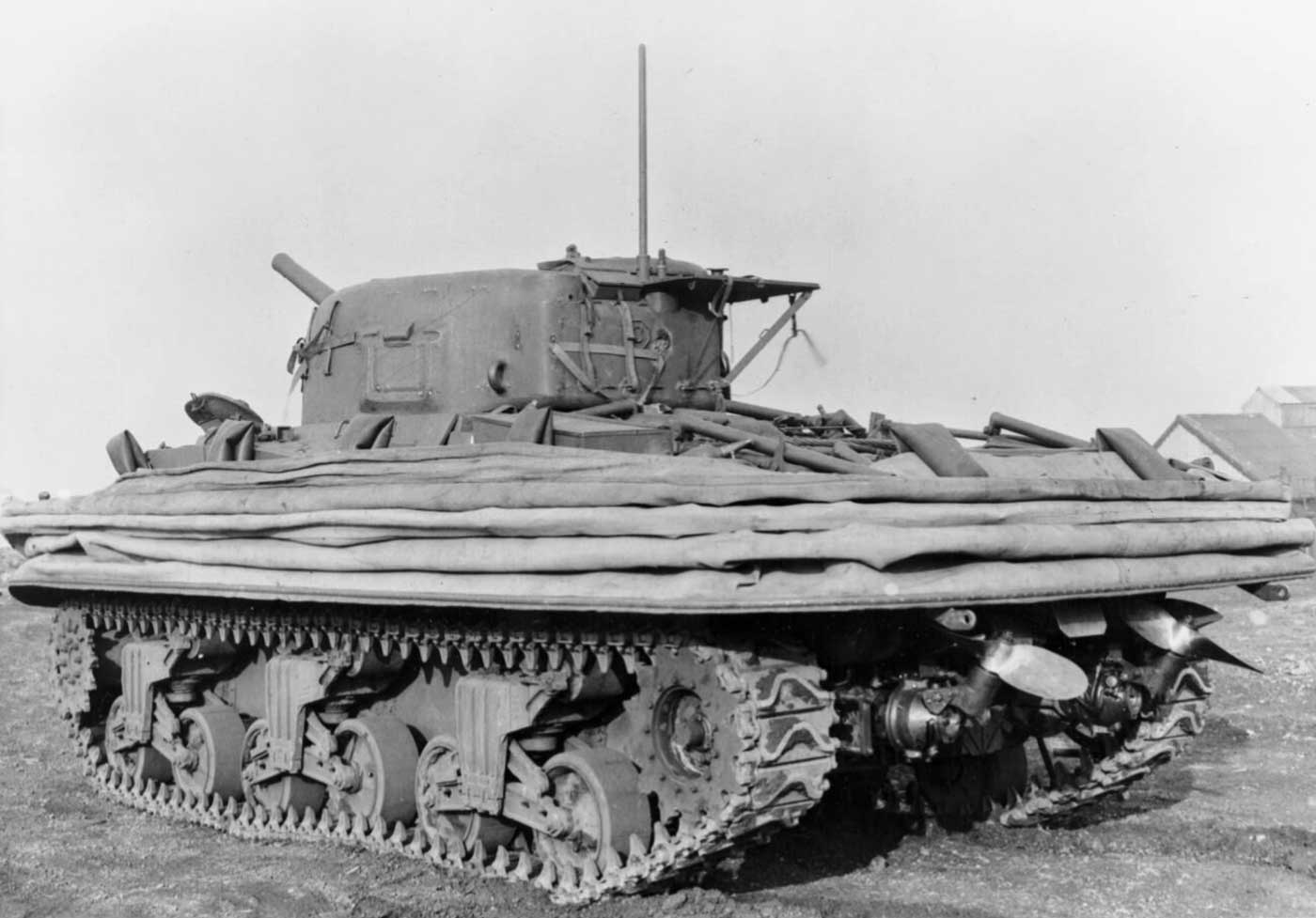 rear view of M4 Sherman DD tank