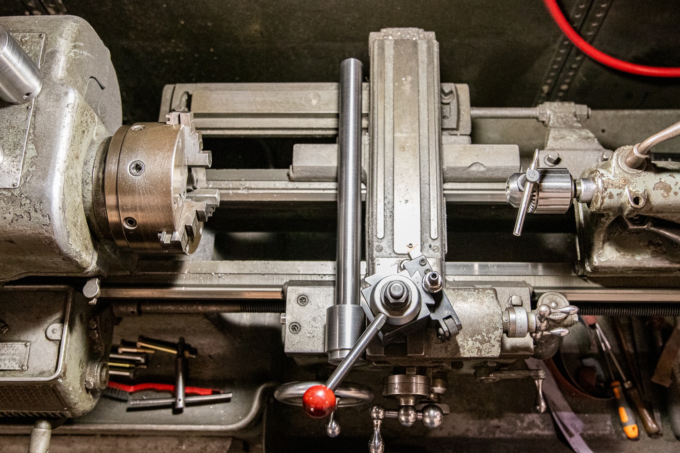 lathe and pressure barrel