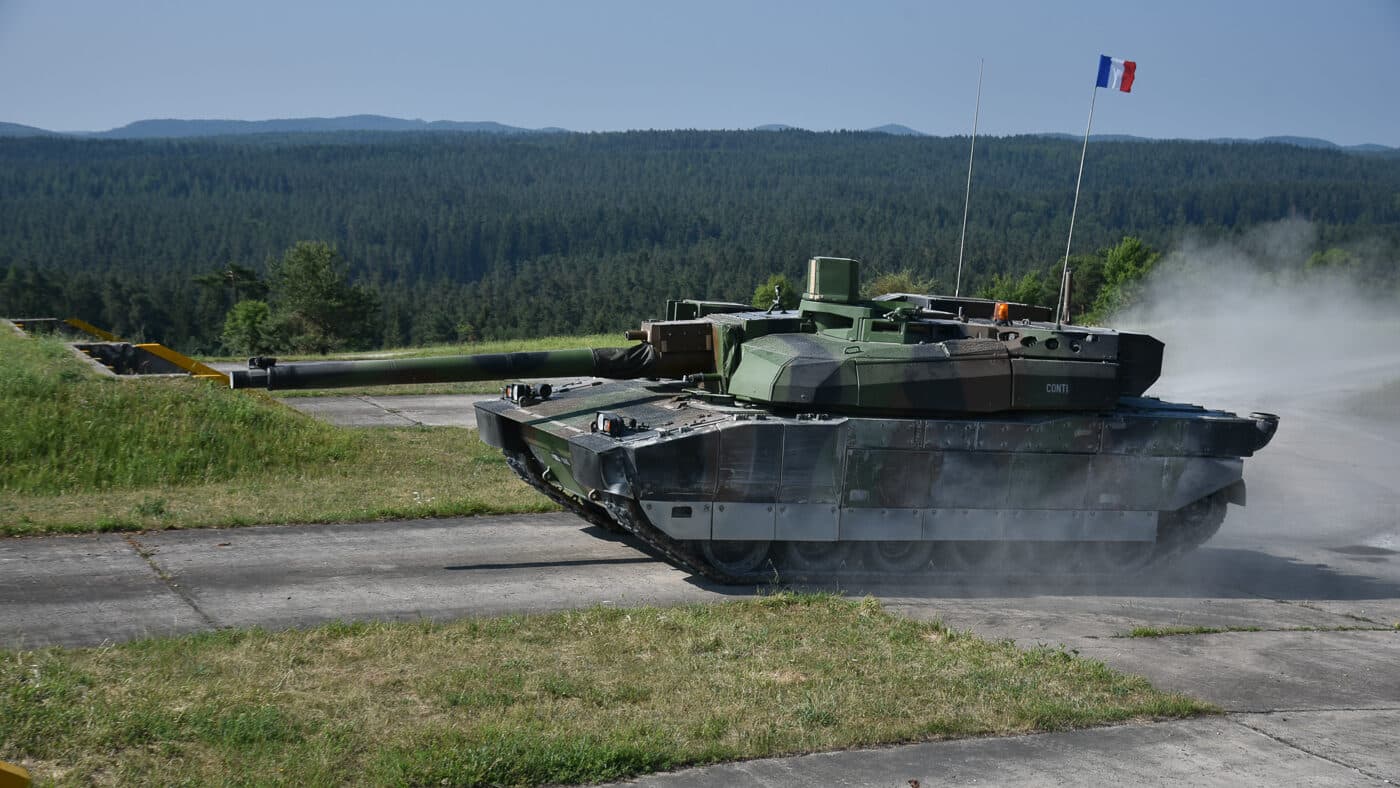 The photo shows French soldiers operating inside a Leclerc tank while conducting CBRN training in 2018. The crew is wearing protective gear designed to guard against chemical, biological, radiological, and nuclear threats. The confined interior of the Leclerc makes such drills essential for ensuring survival in contaminated environments. The tank’s systems are tested for sealing, filtration, and continued operational capacity under simulated hazardous conditions. Training like this reflects NATO-standard preparedness for unconventional warfare. The image underscores the Leclerc’s role not only as a fighting vehicle but also as a protected platform for its crew.