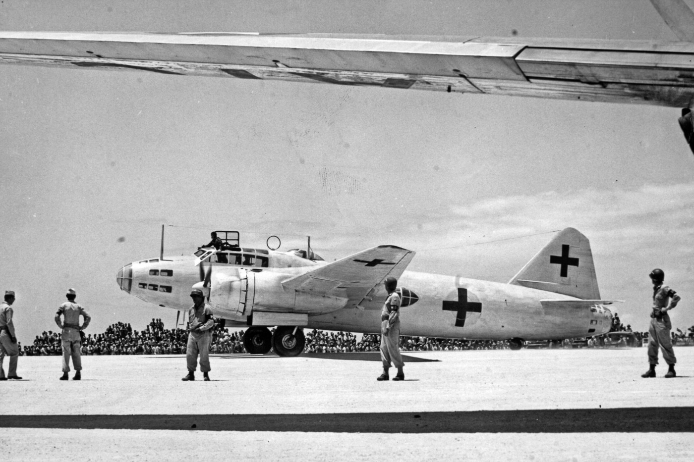 Betty bomber on the ground at Ie Shima