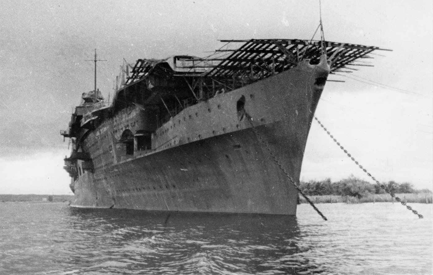 Graf Zeppelin in the service of the Soviet Navy anchored Baltic Fleet