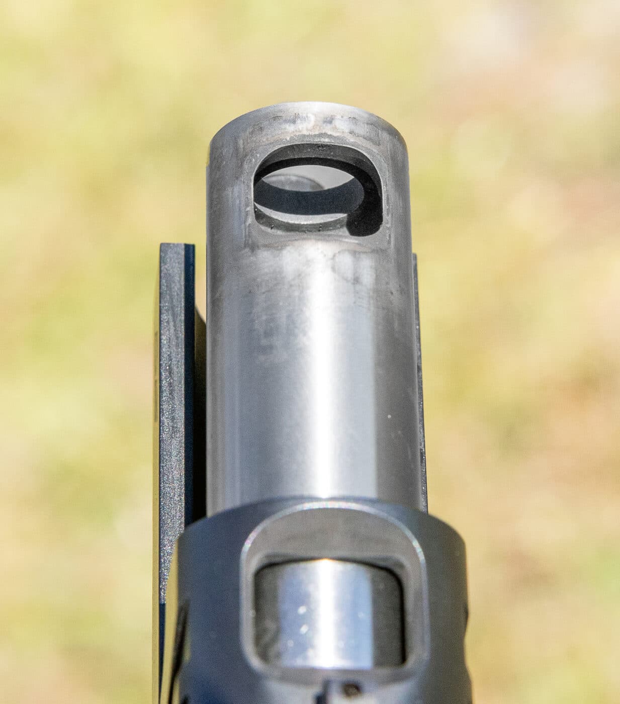 Prodigy Comp barrel showing the compensator cut 9mm
