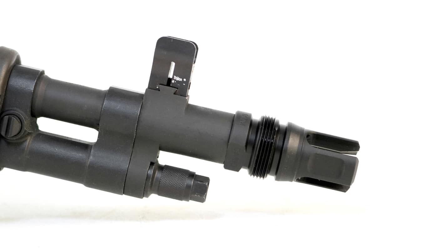 Thread pitch adapter component required for mounting Dead Air Sandman X rifle suppressor onto Springfield Armory M1A SOCOM 16 CQB barrel which features non-standard threading on factory combination flash suppressor and muzzle brake. The inexpensive barrel adapter converts the SOCOM 16's proprietary thread pitch to standard 5/8x24 threading compatible with .30-caliber suppressor mounts including Dead Air KeyMo and Xeno flash suppressor systems. Installing the thread adapter requires basic mechanical aptitude comparable to changing batteries in television remote controls, making suppressor mounting accessible to average shooters without gunsmithing services. The adapter has proven reliable through over a decade of testing and hard use on 7.62x51mm NATO platforms without loosening, walking off, or causing accuracy degradation. Once the thread pitch adapter is properly installed and torqued to specifications on the SOCOM 16 barrel, shooters can attach Dead Air flash suppressor mounts that provide secure mounting interface for the Sandman X sound suppressor. The adapter solution allows M1A variant owners to use modern suppressor mounting systems despite Springfield Armory's use of non-standard threading on abbreviated barrel versions like the SOCOM 16 CQB. Available from various online retailers, thread pitch adapters represent minimal investment compared to suppressor costs while enabling full compatibility between the hard-use Sandman X and the reliable M14-pattern rifle platform.