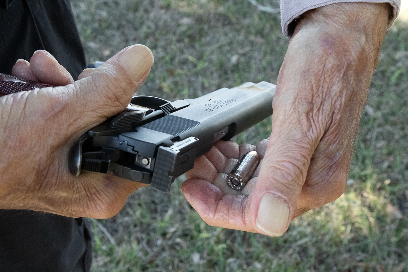 ejecting a cartridge into your hand is not completely safe