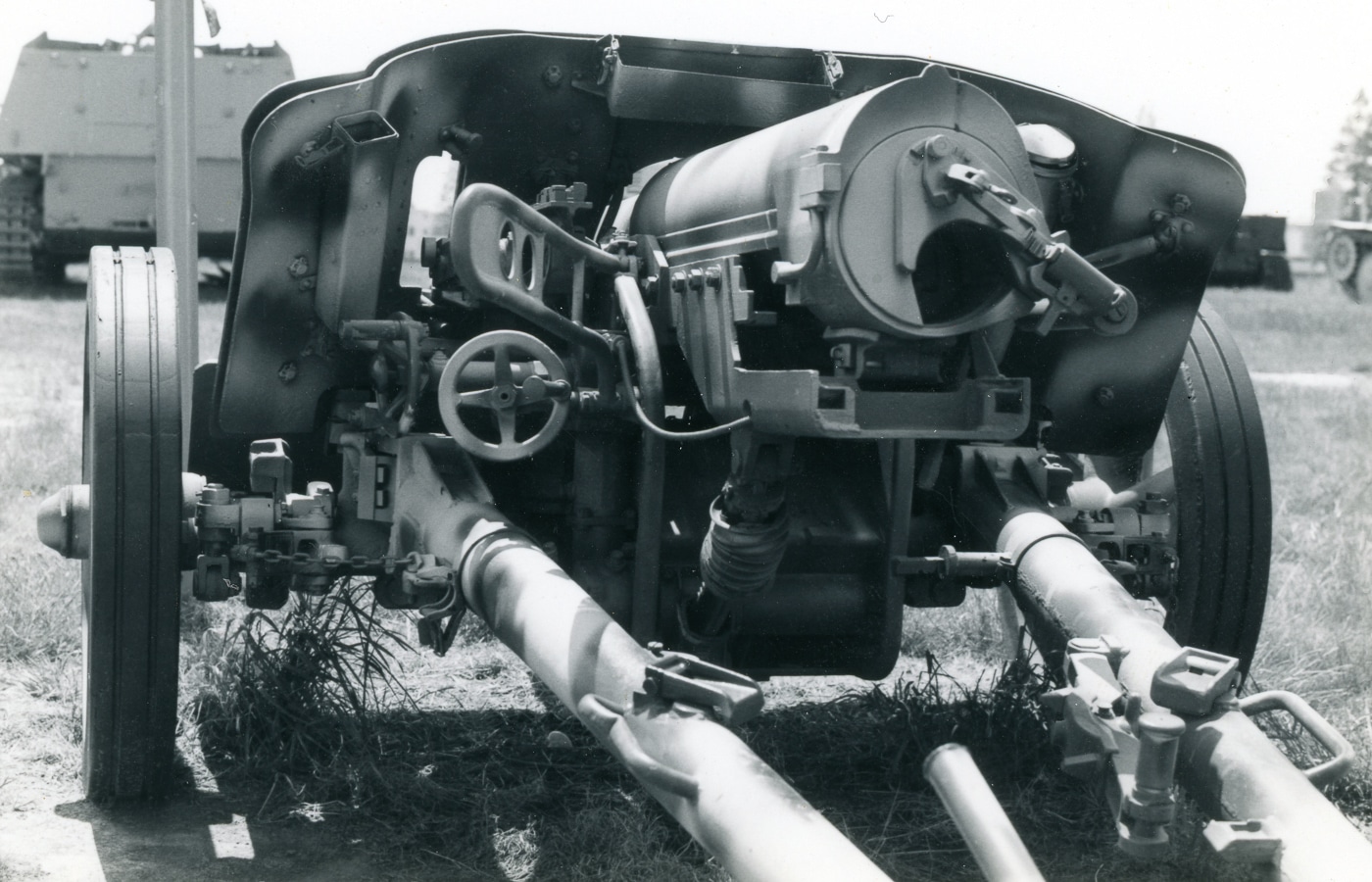 rear view of the 7.5 cm Pak 97-38 antitank gun at Aberdeen Proving Grounds in the 1960s