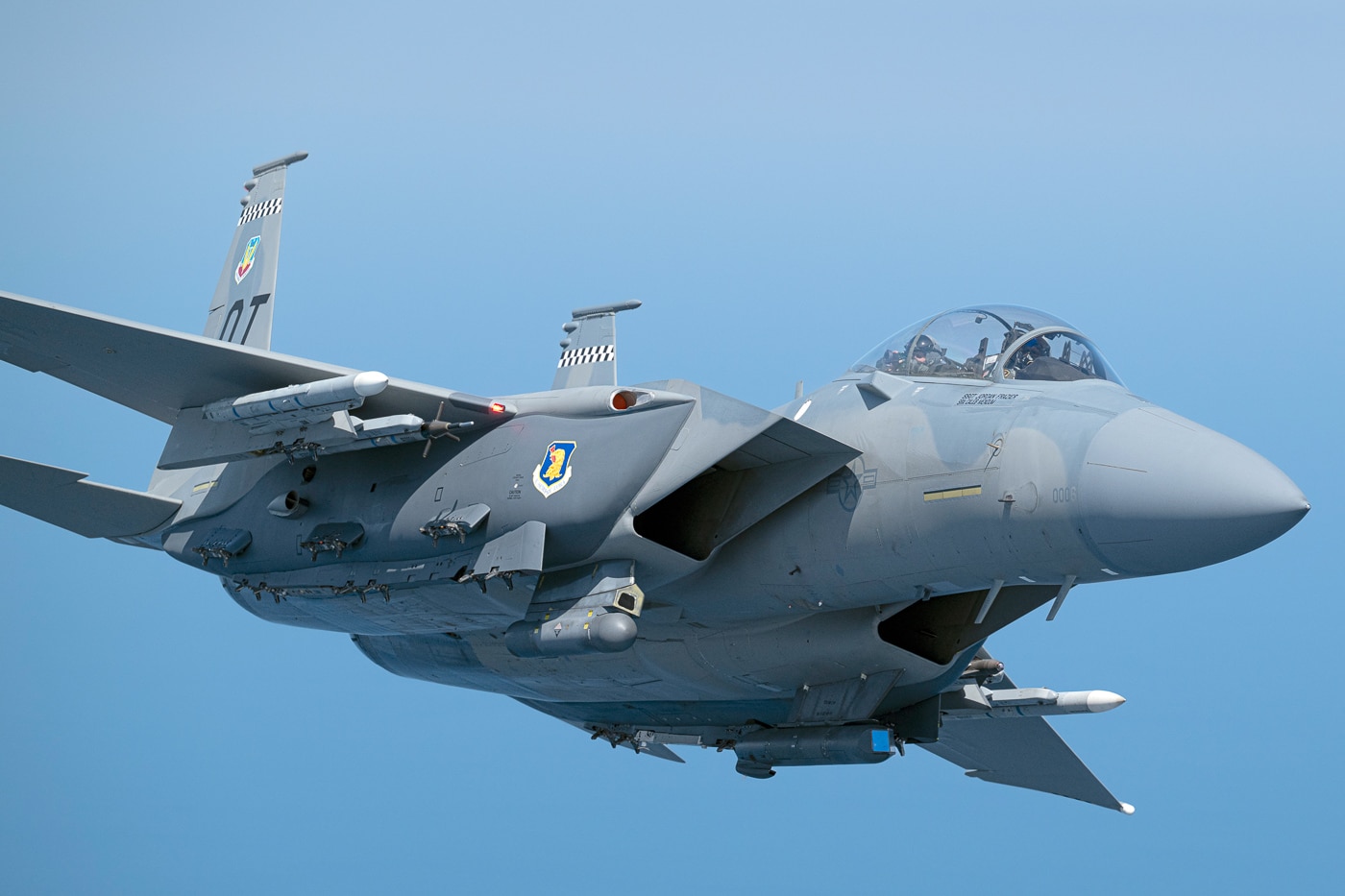 An F-15EX Eagle II from the U.S. Air Force soars over Gulf of America waters during a September 2025 test mission, demonstrating the multirole fighter's flight characteristics. The Eagle II undergoes Initial Operational Test and Evaluation. General Electric F-110 engines power the test aircraft. Pilots assess the fighter's Mach 2.5 speed capability. The Air Force evaluates deep magazine weapons capacity. Test missions originate from Florida air bases. Boeing supports ongoing flight evaluations. The modernized F-15 proves combat readiness. Evaluation data shapes future Eagle II upgrades.