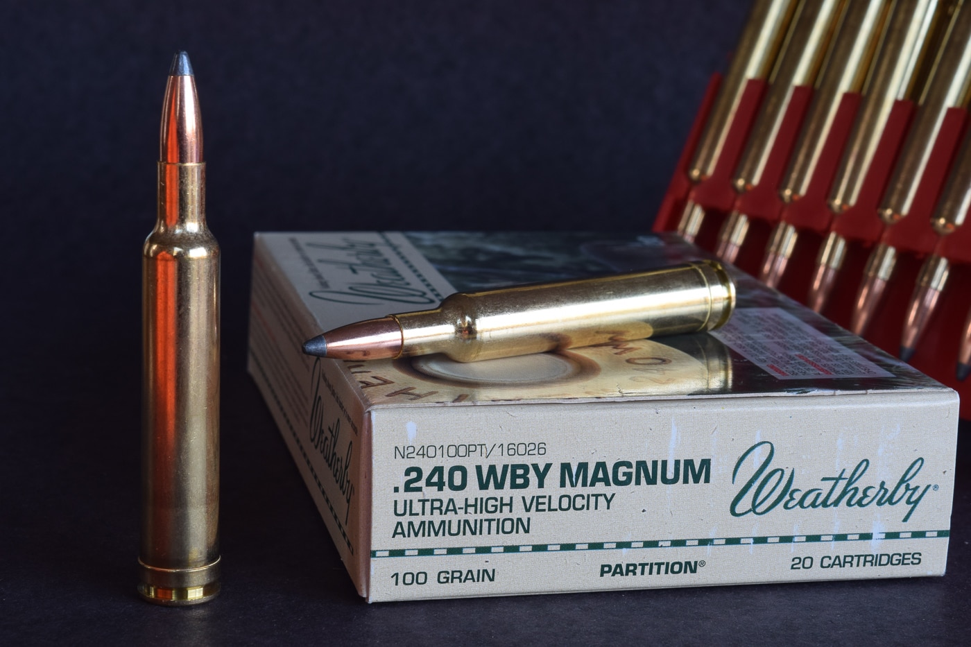 Weatherby 240 Magnum cartridge