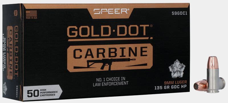 Speer Gold Dot Carbine, 9mm Luger, 135 gr.