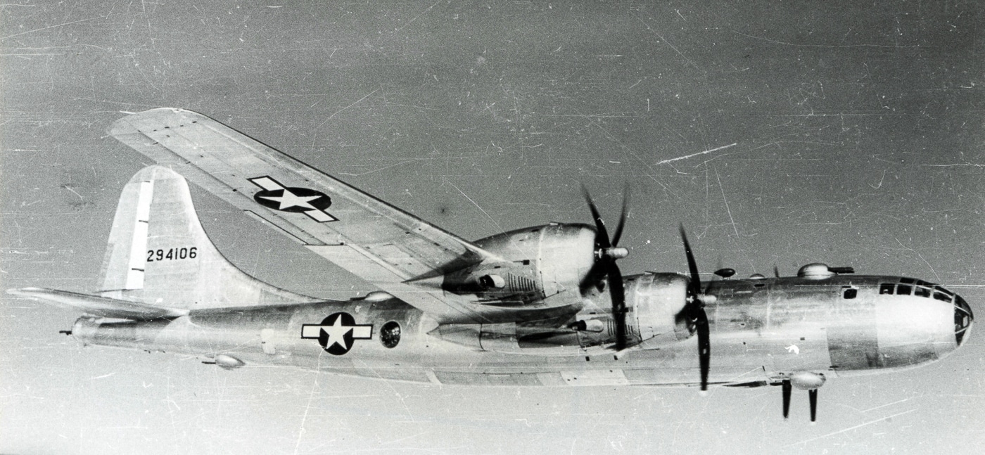 B-29 bomber ability to deliver atomic bomb