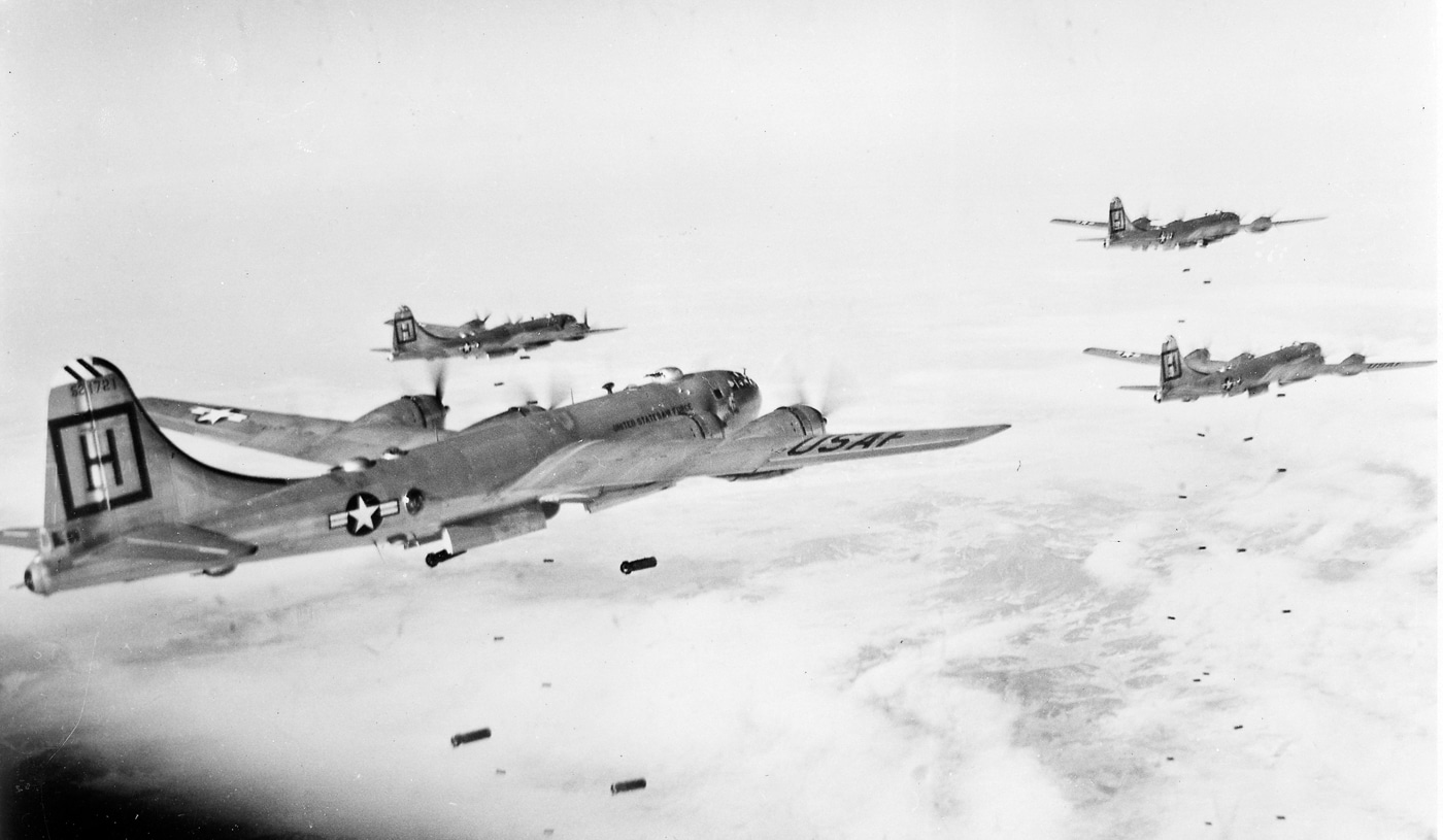 B-29 bomber mission over Korea in 1951
