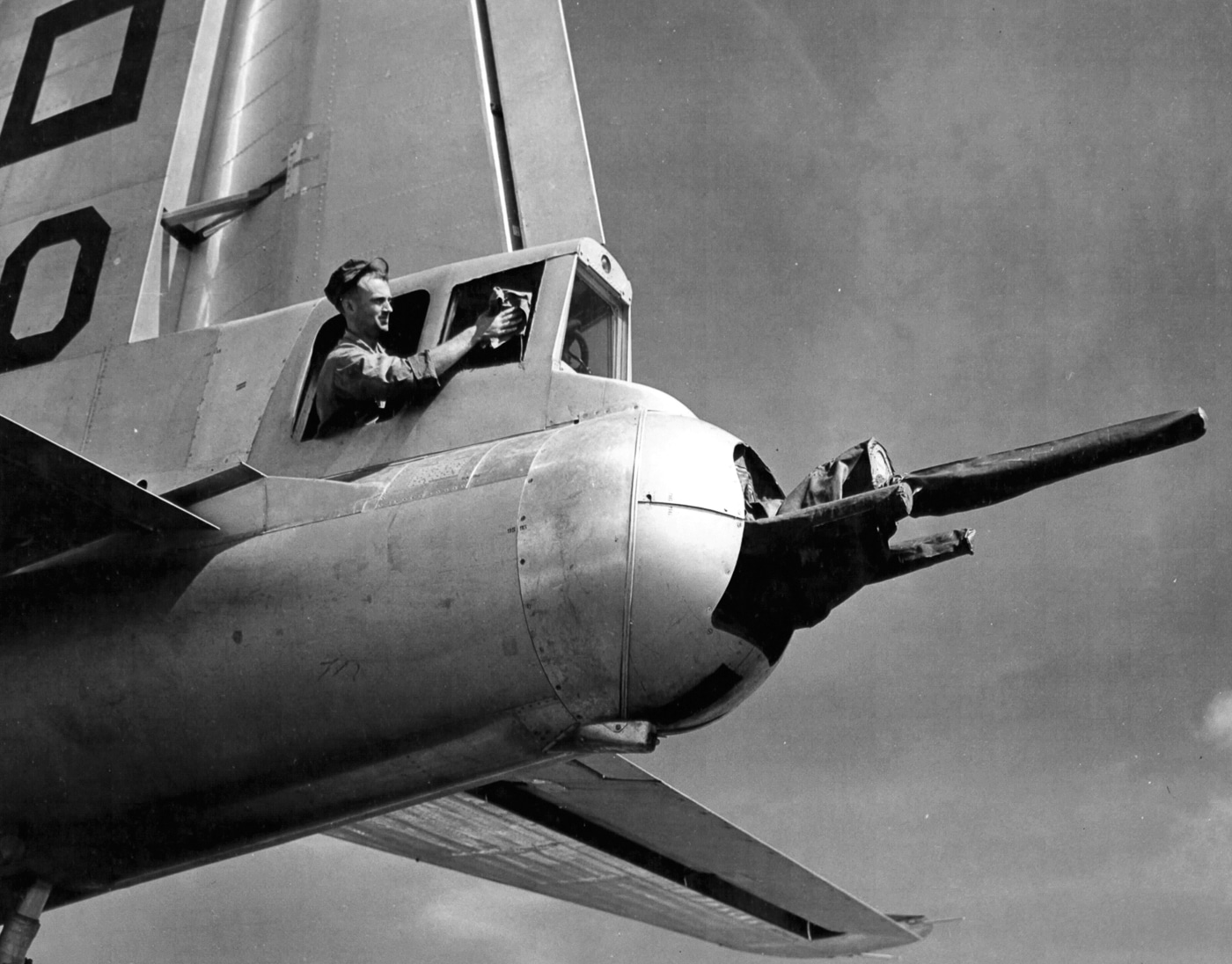 B29 rear defense included a 20mm cannon and a pair of 50 caliber M2 machine guns