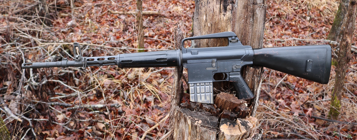 A meticulously restored Dutch AR-10 rifle from a demilitarized parts kit, rebuilt on a custom lower receiver and displaying excellent condition with all original hard-chromed internal components intact. The AR-10 showcases engineering excellence. Will Dabbs acquired rare rifle. Stoner's design endures beautifully. AR10 history includes collector appreciation. The rifle features phenolic furniture. Dutch components remained pristine. Original parts prove quality. This example survived remarkably well.