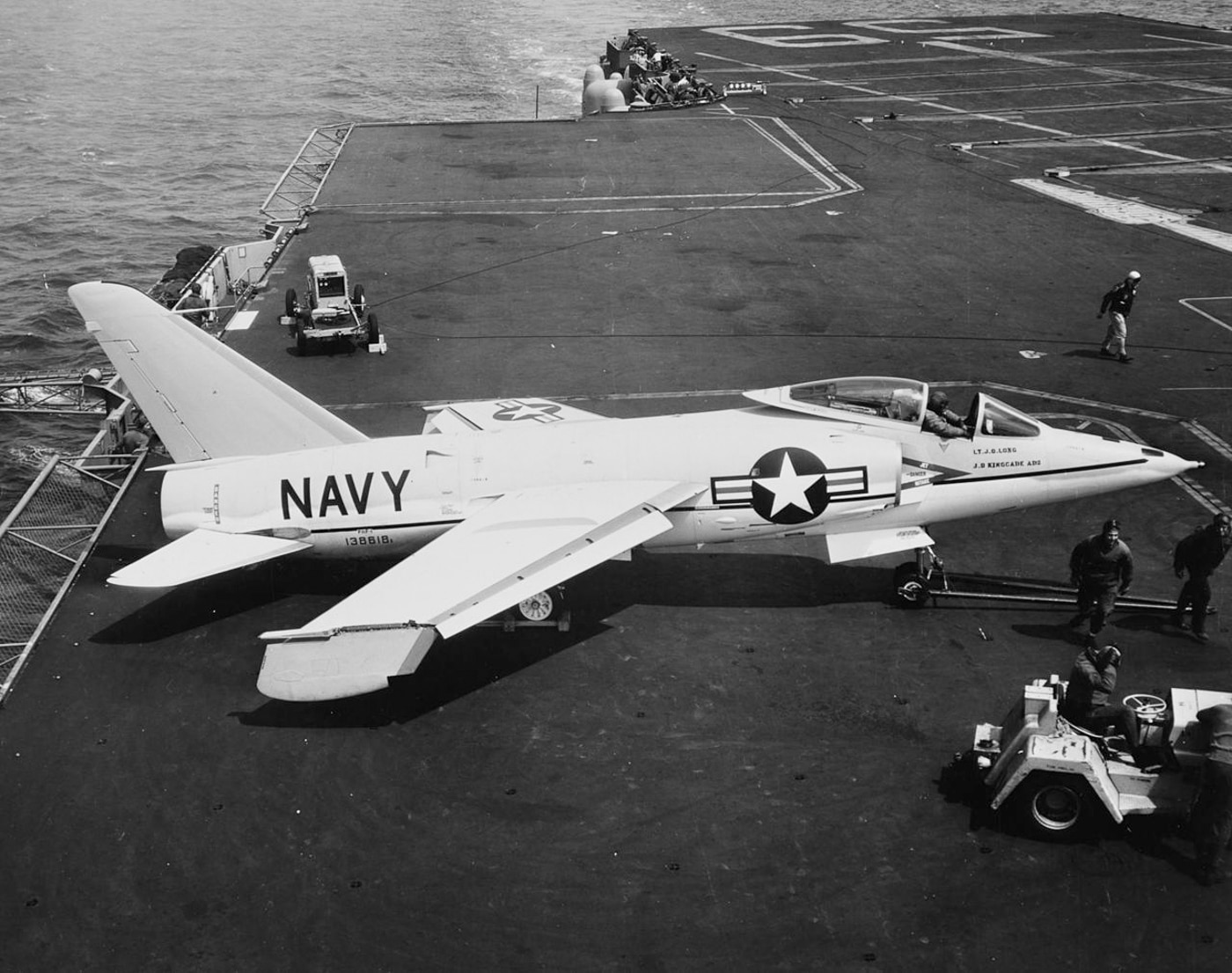 F-11 Tiger on USS Forrestal April 1956