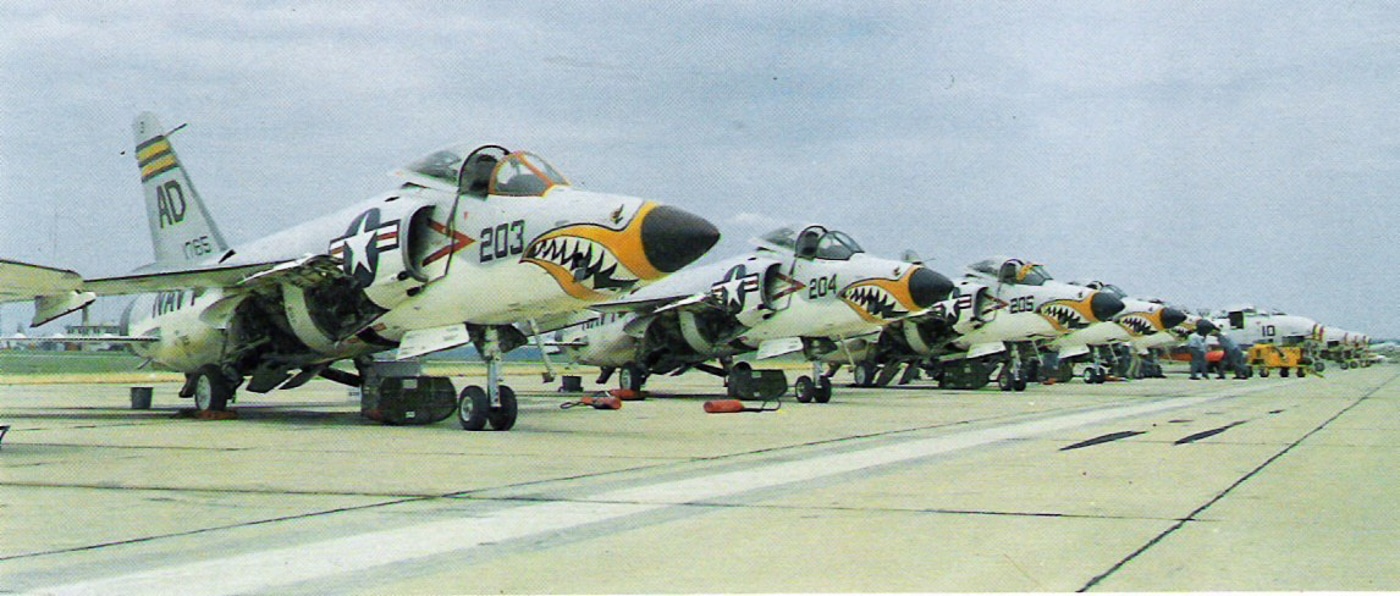 Grumman F-11 Tiger fighters of US Navy Attack Squadron VA-43 1960