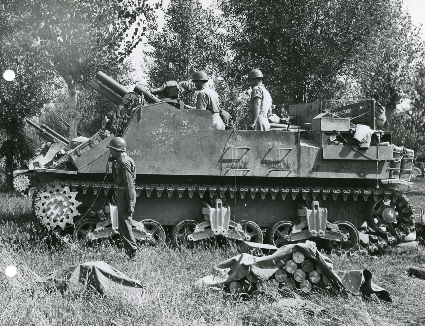 M7 Priest in action on the Gothic Line during the Italian Campaign