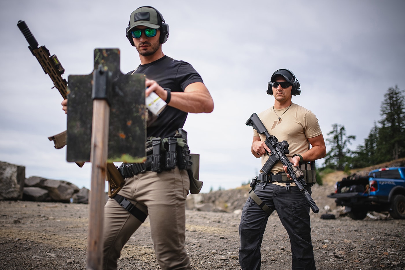 training at an outdoor range