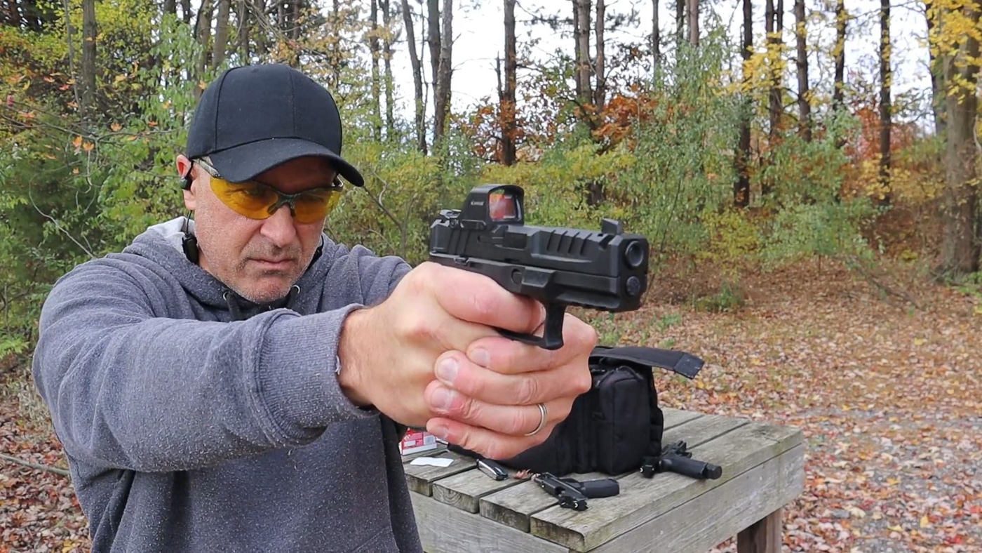 The integral comp system works incredibly well on both pistols, making follow-up shots smoother and target transitions more precise.