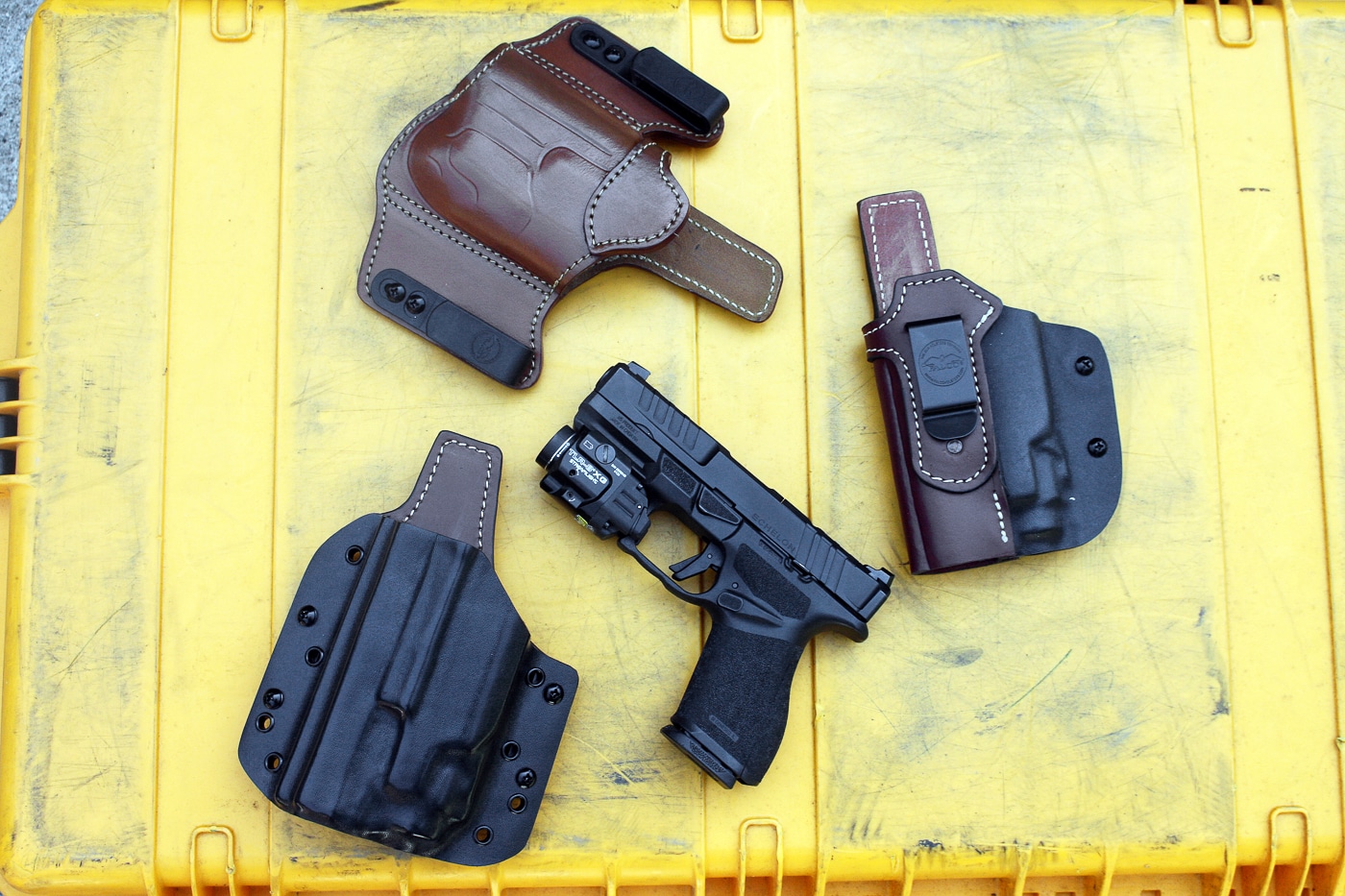 collection of Falco Holsters for Echelon pistol