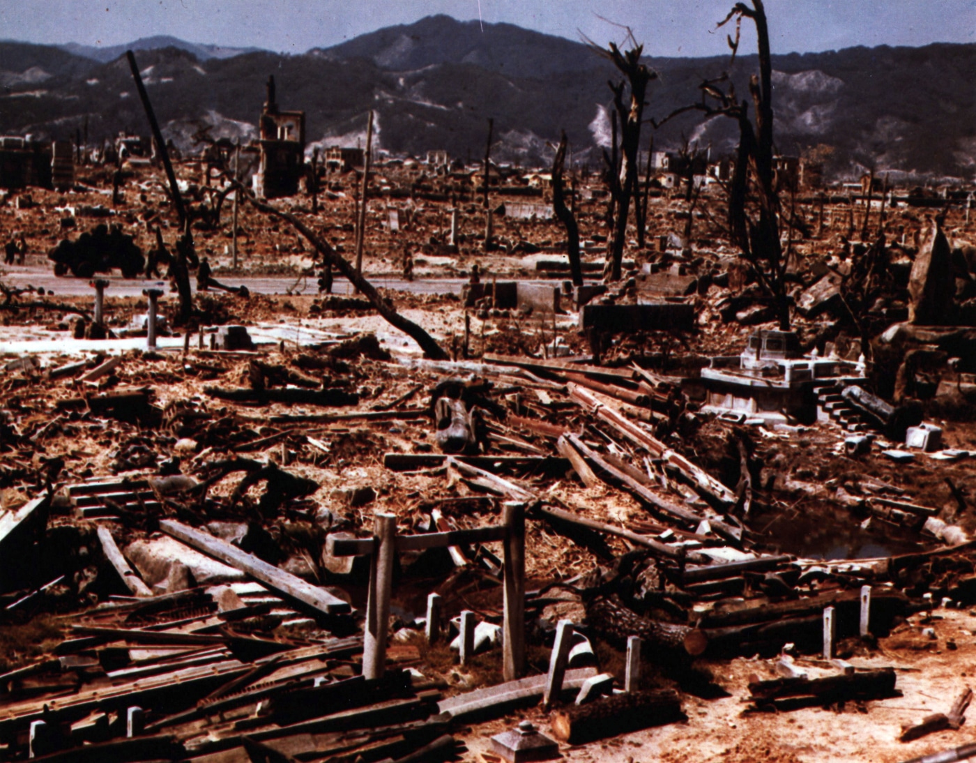 devastating damage at Hiroshima Japan