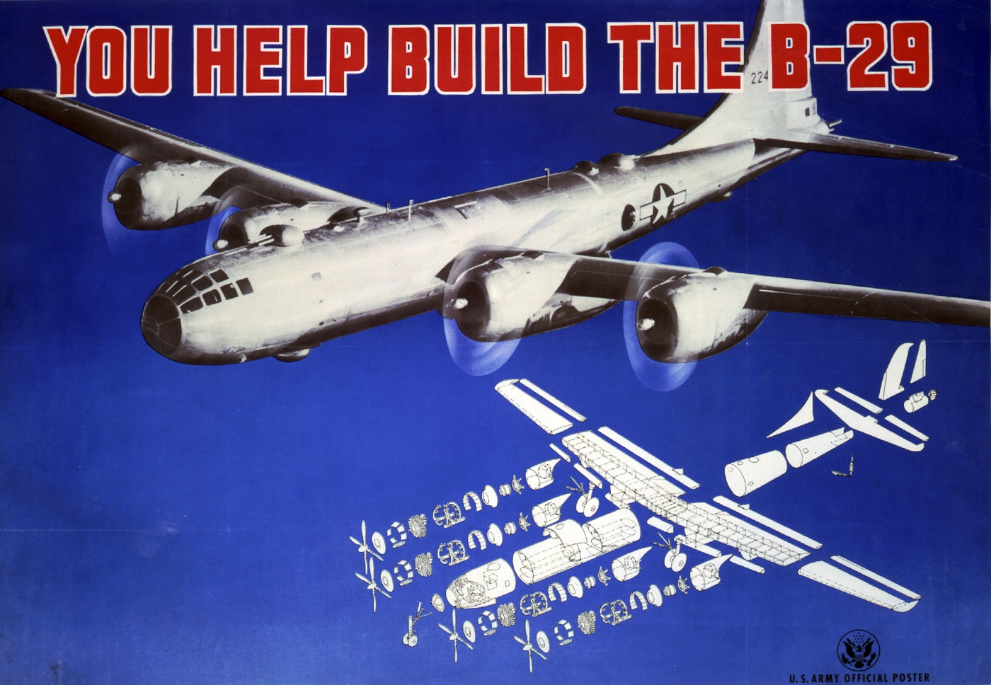 motivational you help build the B-29 poster