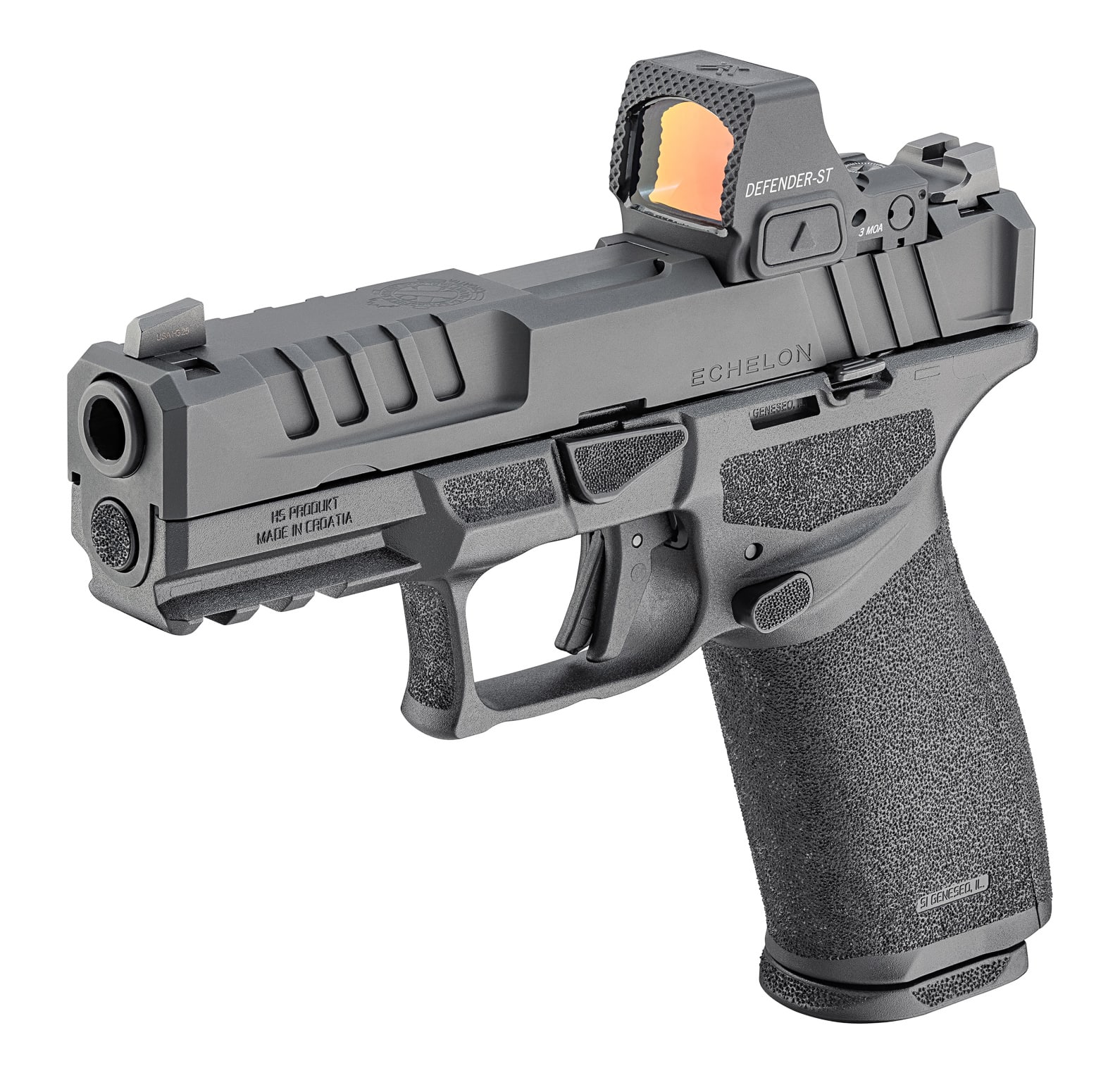 Echelon 4.0FC pistol with red dot sight attached
