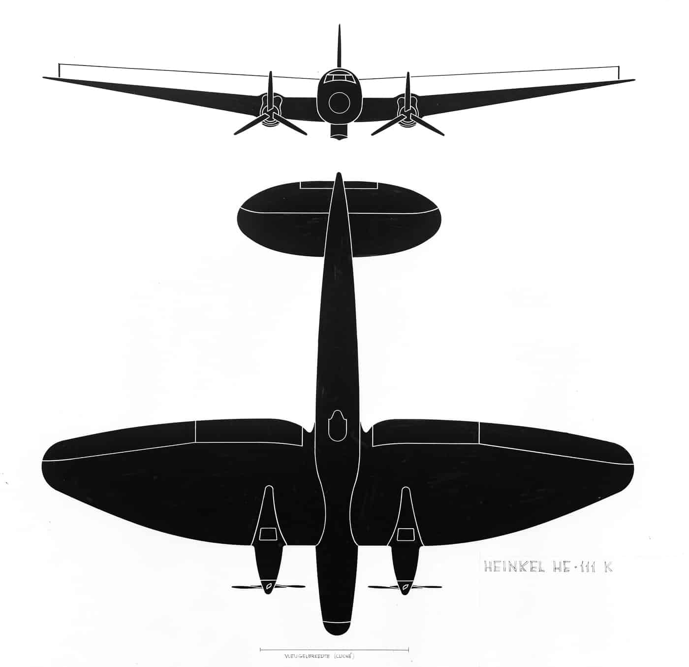 scale drawing of Heinkel He 111 K