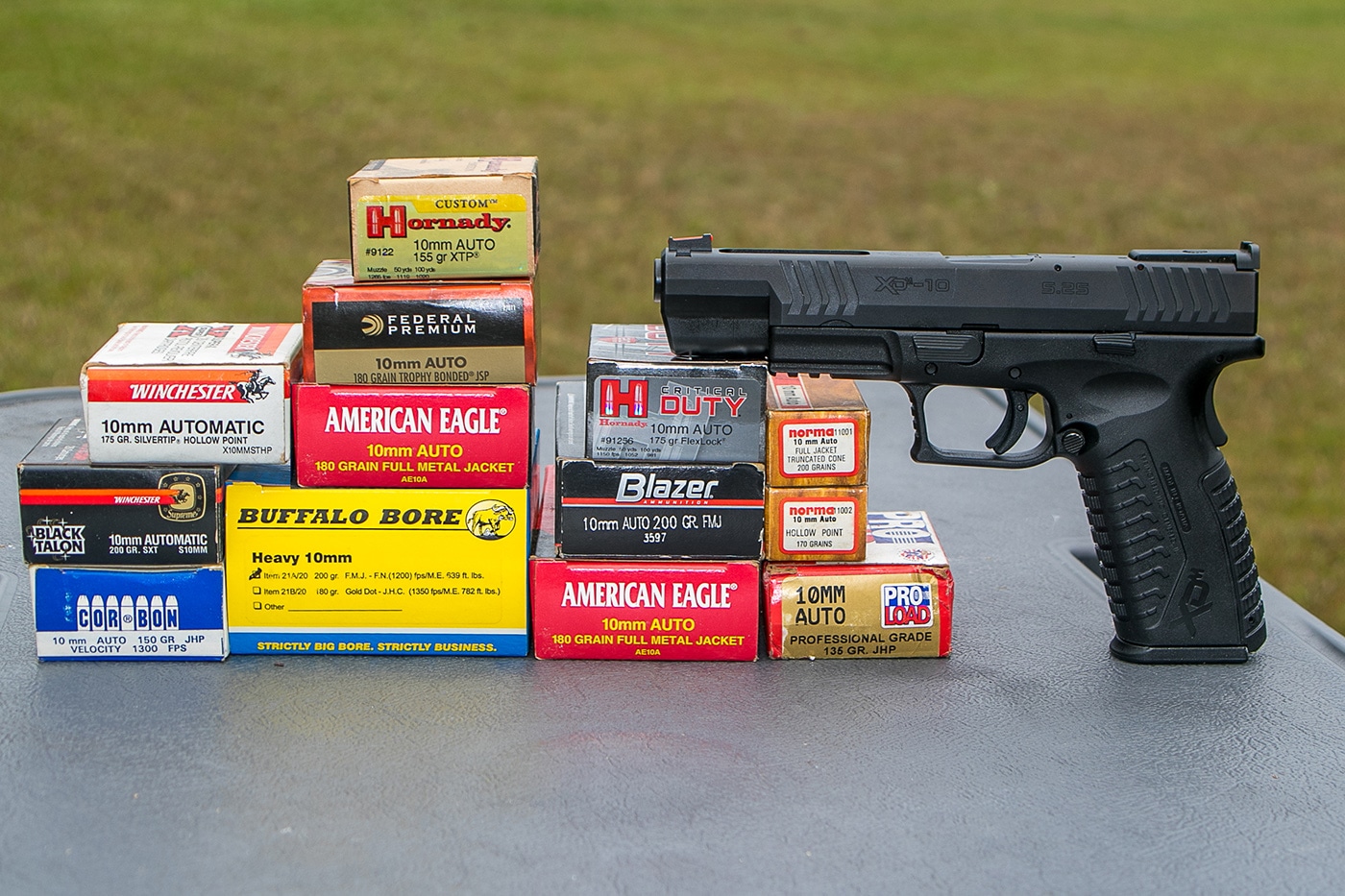 variety of 10mm ammunition