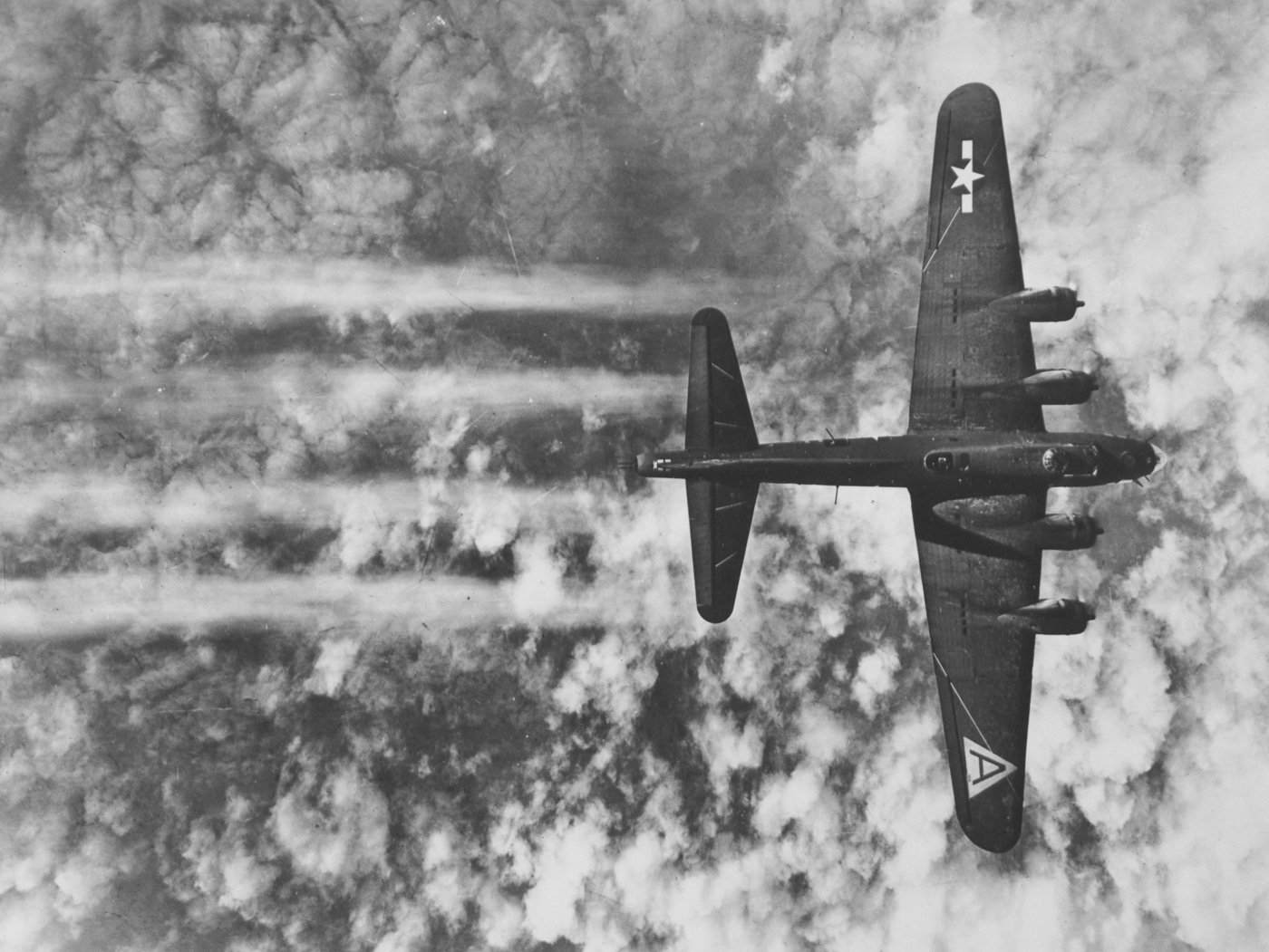 B-17 Flying Fortress over Osnabruck Germany