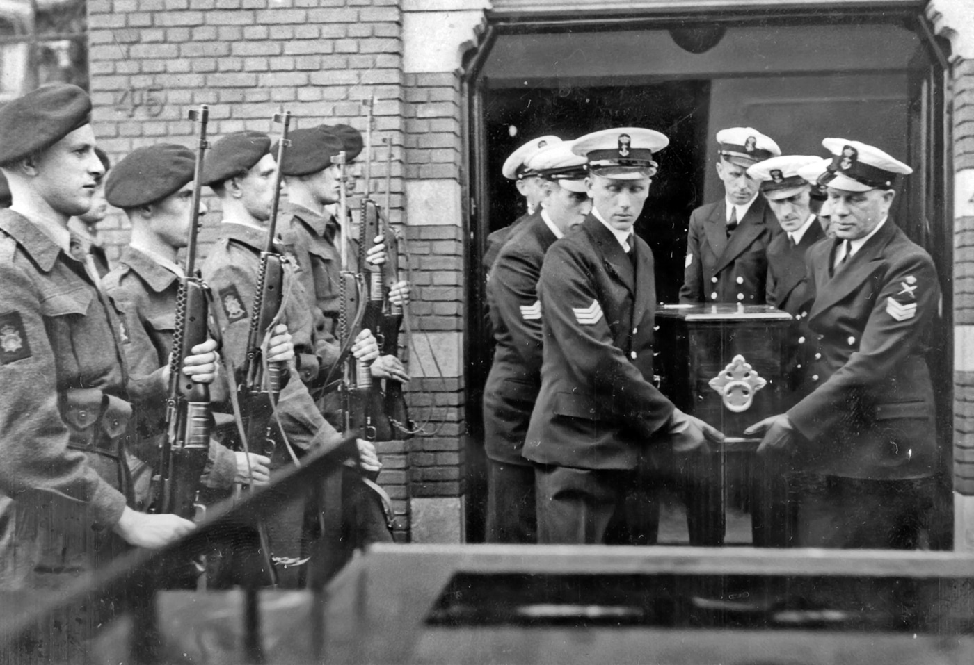 M1941 Johnson rifle used by honor guard at a funeral in The Hague