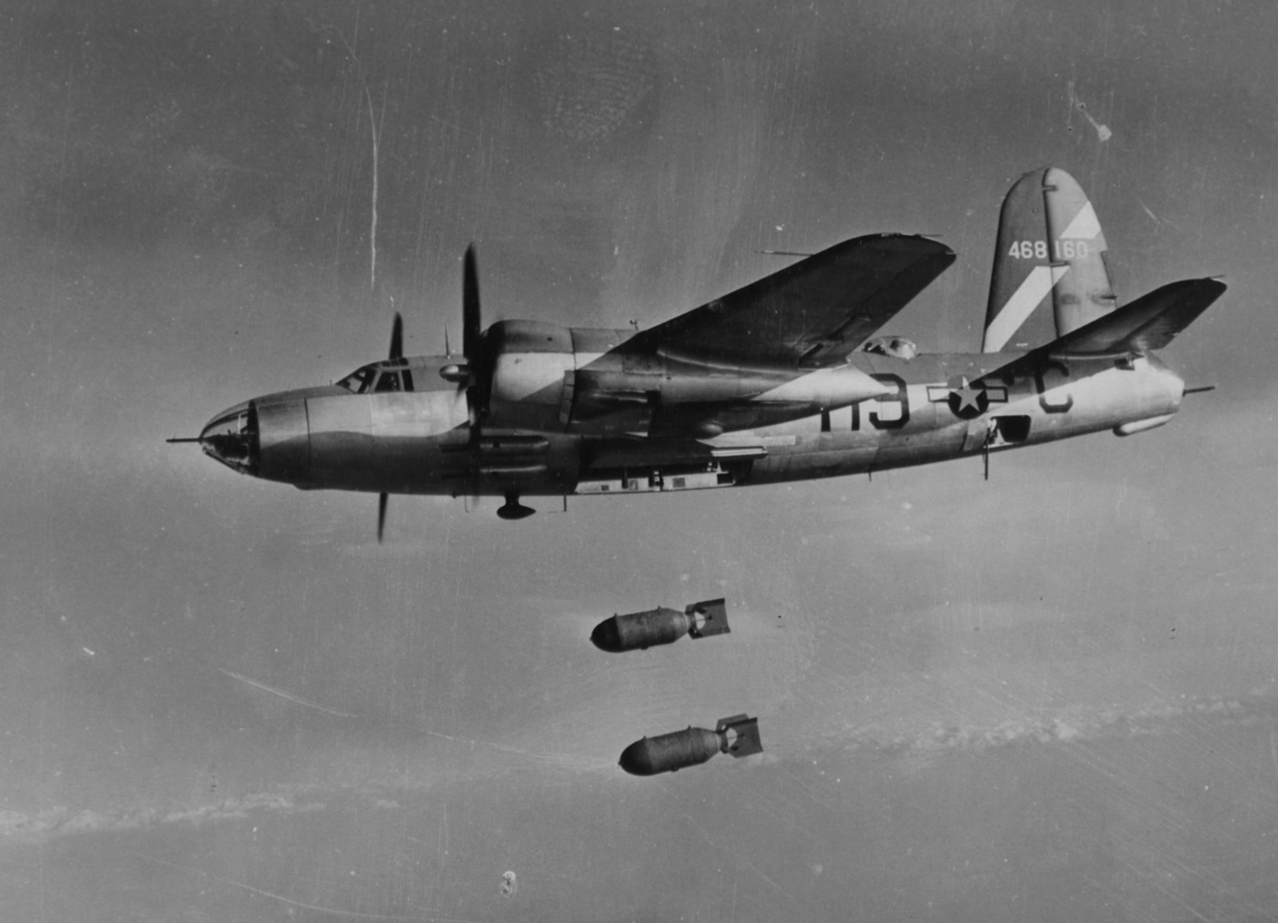 Martin B-26 Marauder hits a target in Ulm Germany