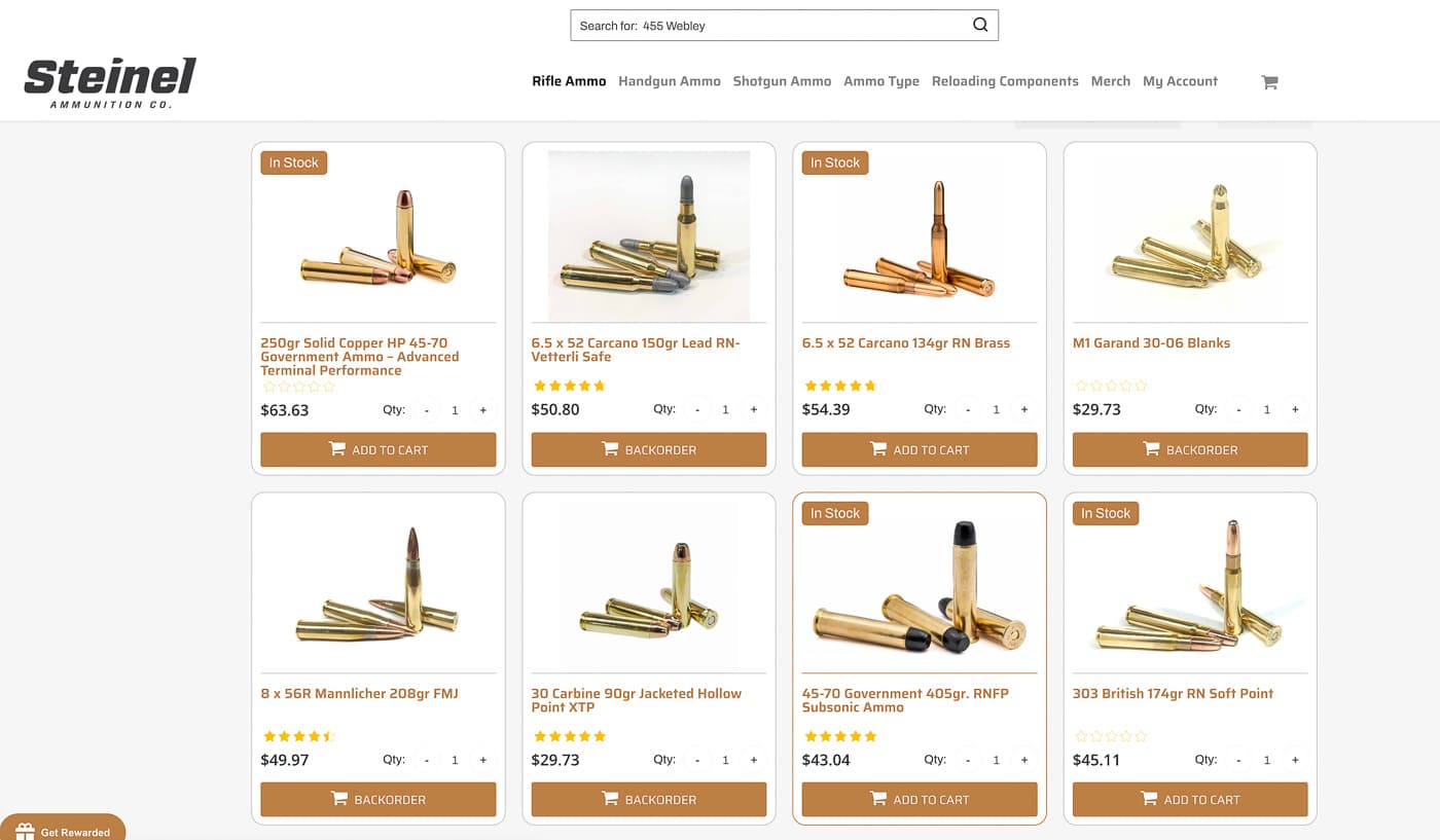 Steinel offers a range of ammo loads not found elsewhere