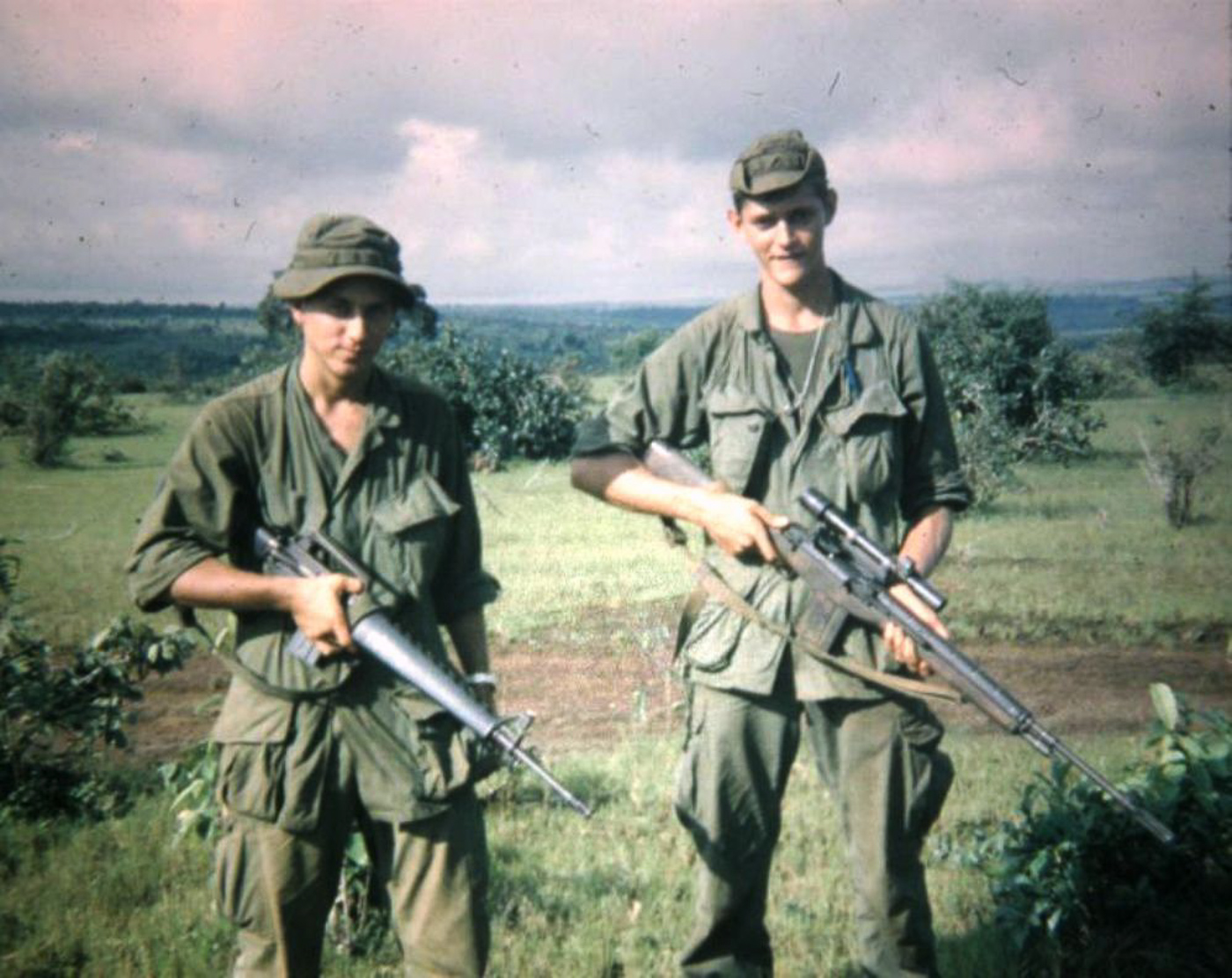 US soldier with M21 Sniper rifle in Vietnam