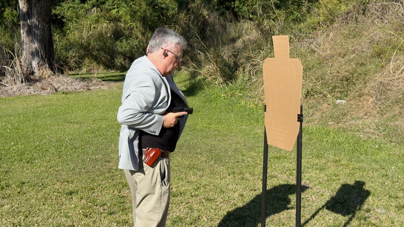 author getting second shot off