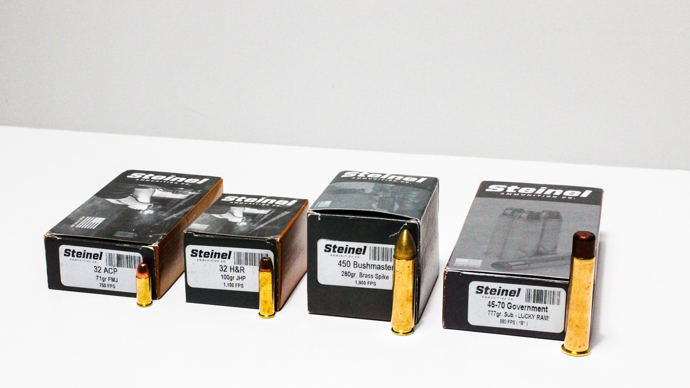 four examples of Steinel Ammunition loads