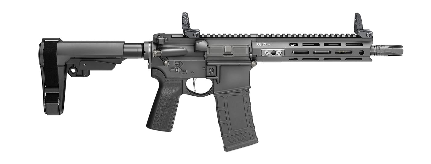 right side view of the Springfield Armory SAINT Victor pistol chambered in 300 AAC Blackout