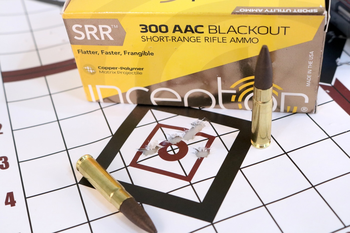 short range Inceptor ammunition used in testing SAINT Victor pistol