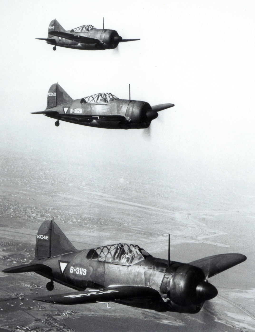 Brewster B-339D fighters in Netherlands East Indies Air Force