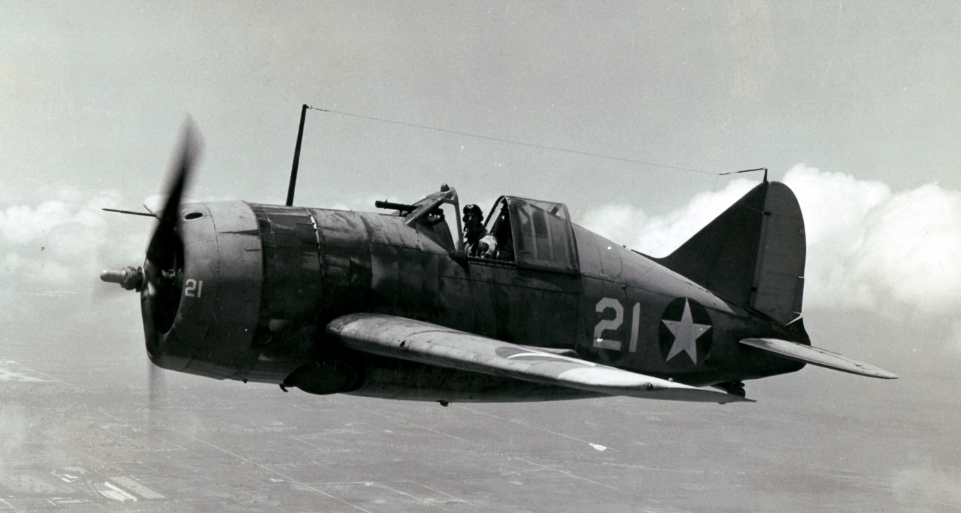 Brewster Buffalo in flight 1942