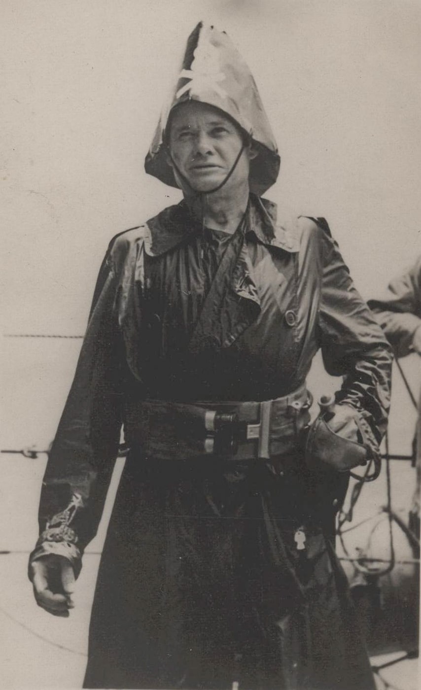 Chesty Puller as Davey Jones in Line Crossing Ceremony aboard the USS Fuller on the way to Guadalcanal