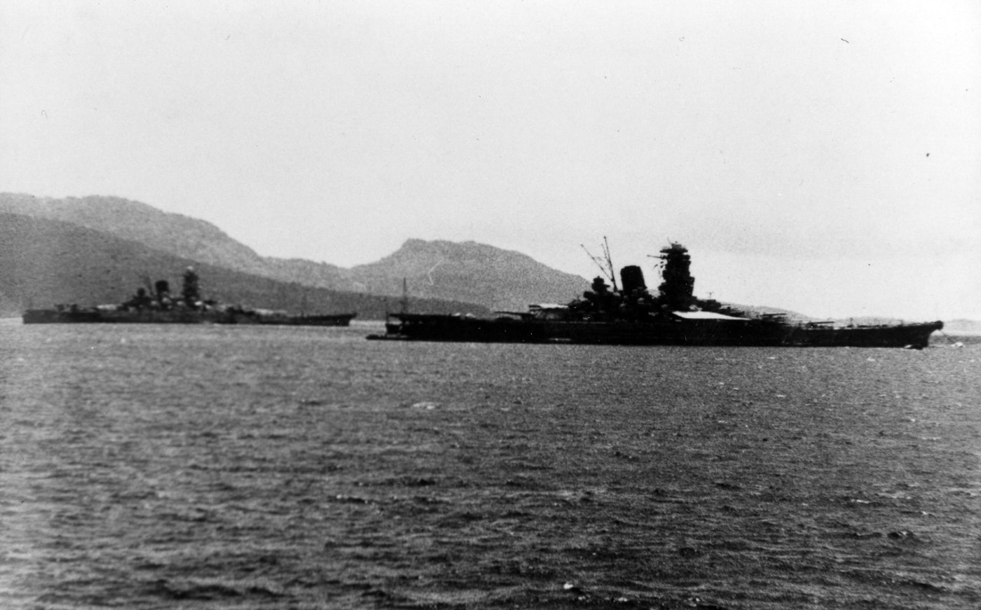 IJN Yamato and Musashi at Truk Lagoon 1943