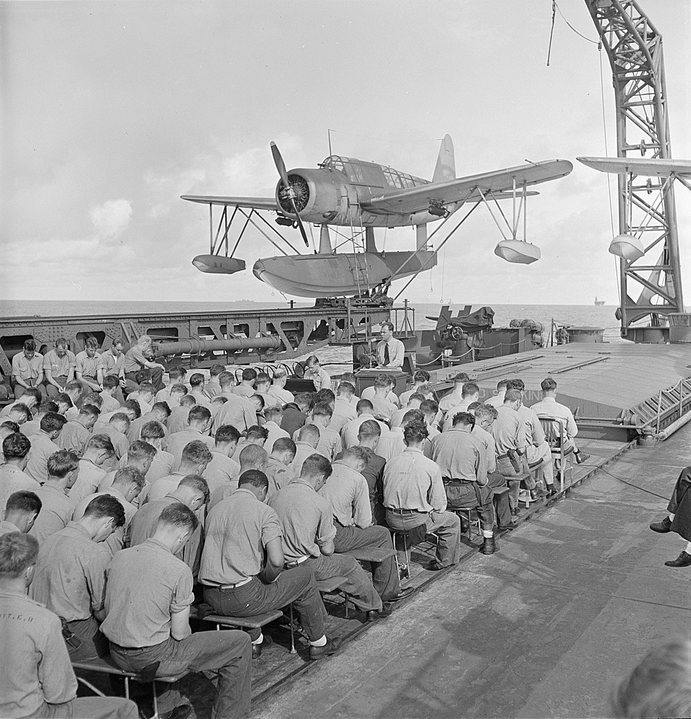 Kingfisher on USS Mobile in 1943