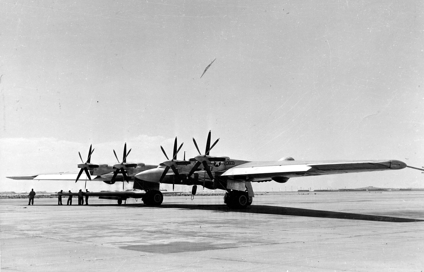 Northrop YB-35 Flying Wing on the ramp at Muroc Air Force Base